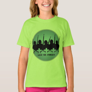 Fallen Soldiers Girls T-shirts Lest We Forget Tee