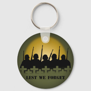 Fallen Soldiers Key Chain Lest We Forget War Hero