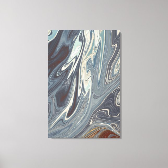 Fallen Waves Art | Best modern abstract painting Canvas Print (Front)