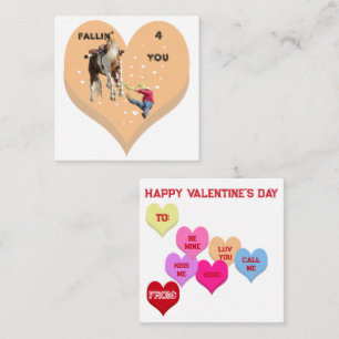 FALLIN' 4 YOU Valentine's Conversation Hearts Card
