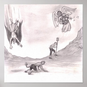 Falling and Crawling Angels of Devils, Man Walking Poster