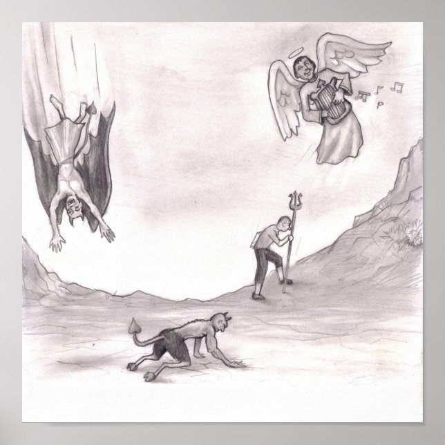 Falling and Crawling Angels of Devils, Man Walking Poster (Front)