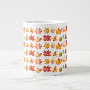 Falling Autumn Leaves Large Coffee Mug