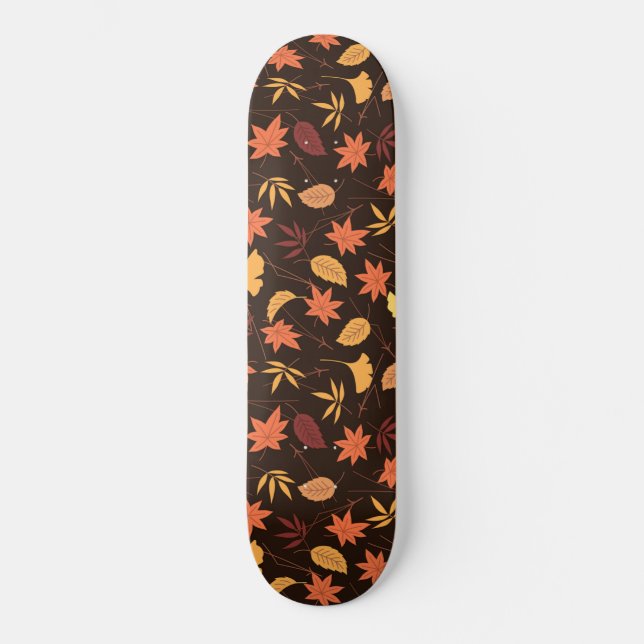 Falling Autumn Leaves Skateboard (Front)