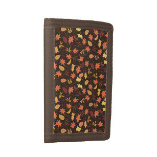 Falling Autumn Leaves Trifold Wallet