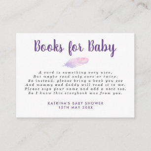 Falling Boho Feathers Books for Baby Insert