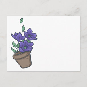 Falling Bowl of Petunias Postcard