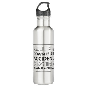 Falling Down Quote Athletic Quote Self Pride Quote 710 Ml Water Bottle