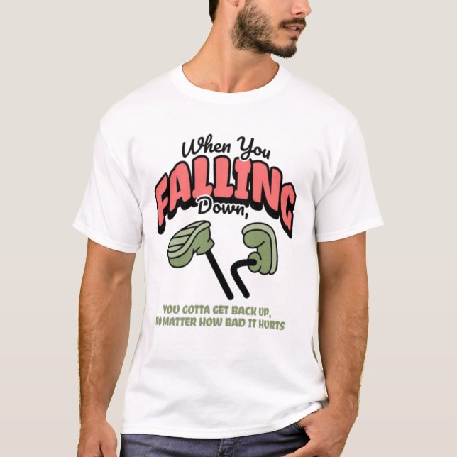 "Falling Down" Surreal Mushroom Graphic Tee  (Front)