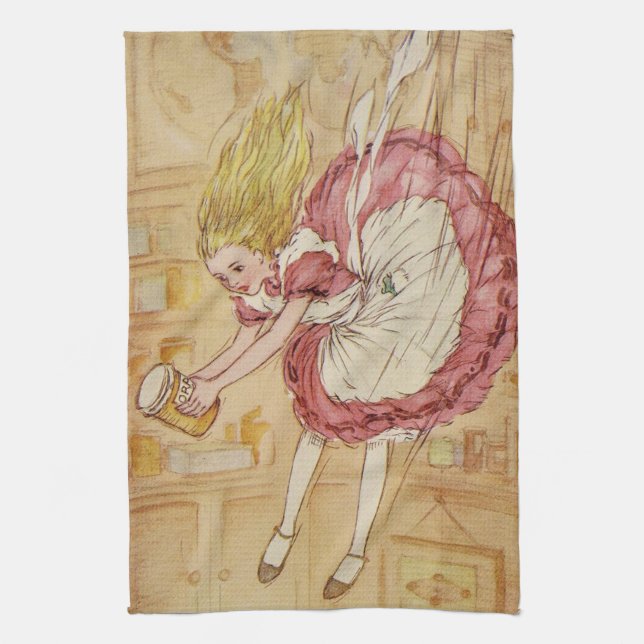 Falling Down the Rabbit Hole Kitchen Towel (Vertical)