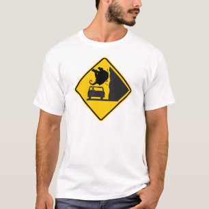 Falling Elephant Zone Highway Sign T-Shirt