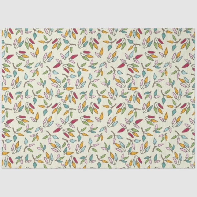 Falling Ficus Leaves Tissue Paper (Front)