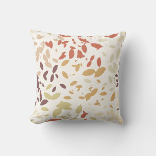 Falling Foliage Warm Neutral Throw Pillow