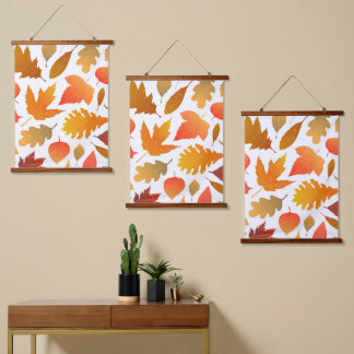 Falling for Autumn – Cozy Leaf Pattern Hanging Tapestry