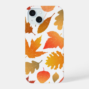 Falling for Autumn – Cozy Leaf Pattern iPhone 15 Case