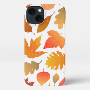 Falling for Autumn – Cozy Leaf Pattern iPhone 13 Case