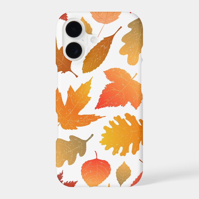 Falling for Autumn – Cozy Leaf Pattern iPhone Case (Back)