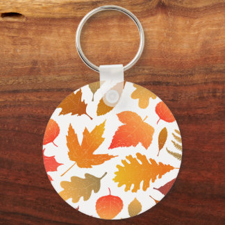Falling for Autumn – Cozy Leaf Pattern Keychain