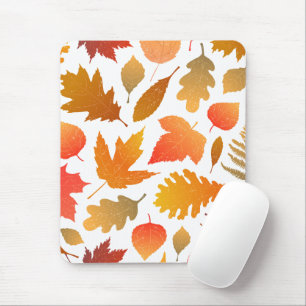 Falling for Autumn – Cozy Leaf Pattern Mouse Pad