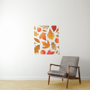 Falling for Autumn – Cozy Leaf Pattern Tapestry