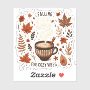 Falling for Cozy Vibes Autumn Cute Coffee & Fall 