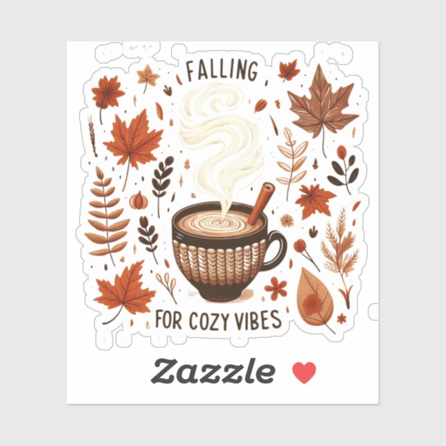 Falling for Cozy Vibes Autumn Cute Coffee & Fall  (Sheet)