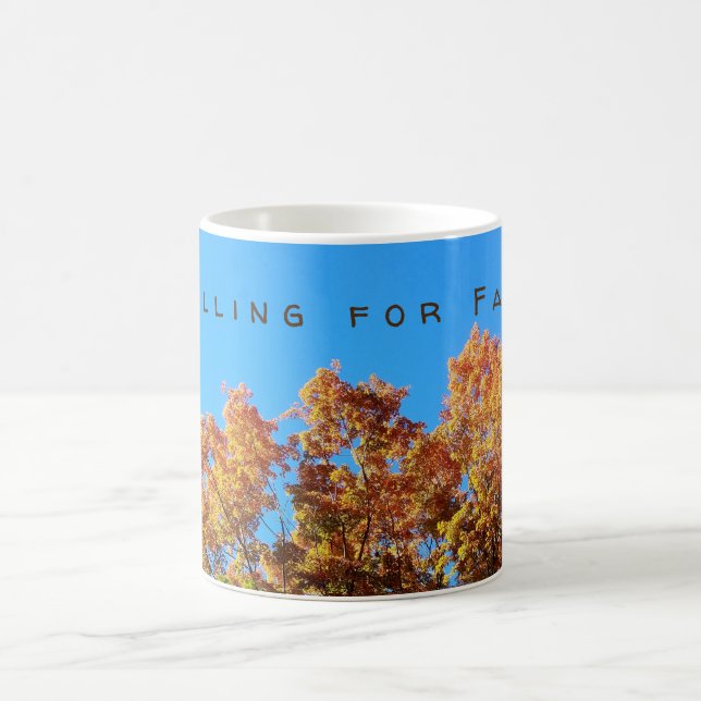 Falling for Fall Autumn Leaves Coffee Mug (Center)
