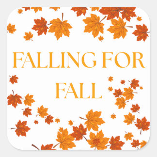 Falling for Fall Square Sticker