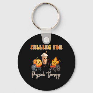 Falling For Physical Therapy Thanksgiving Pumpkin Keychain