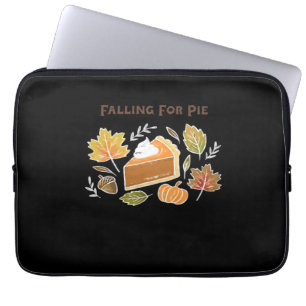 Falling for Pie – Cozy Autumn Pumpkin Pie Design C Laptop Sleeve