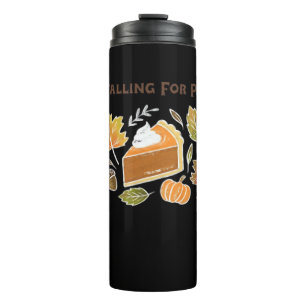 Falling for Pie – Cozy Autumn Pumpkin Pie Design C Thermal Tumbler