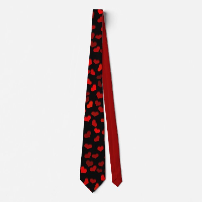 Falling For You! Modern Red Hearts Valentine Tie (Front)