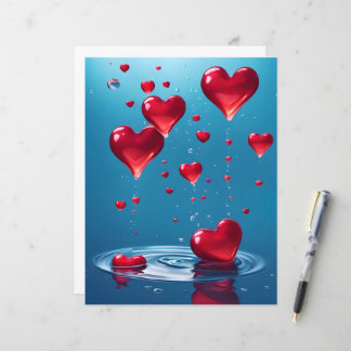 falling glossy hearts of Love 