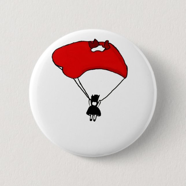 falling hard 2 inch round button (Front)