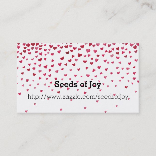 Falling Hearts Business Card (Front)