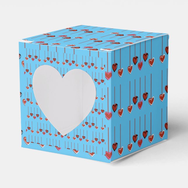 Falling Hearts Favor Box (Front Side)