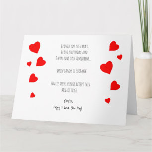 Falling Hearts I Love You Card