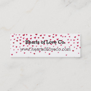Falling Hearts Mini Business Card