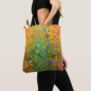 Falling Hearts Orange Tote Bag