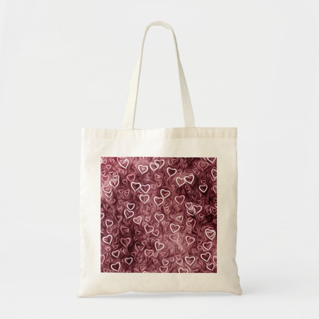 Falling Hearts - Red Tote Bag (Front)