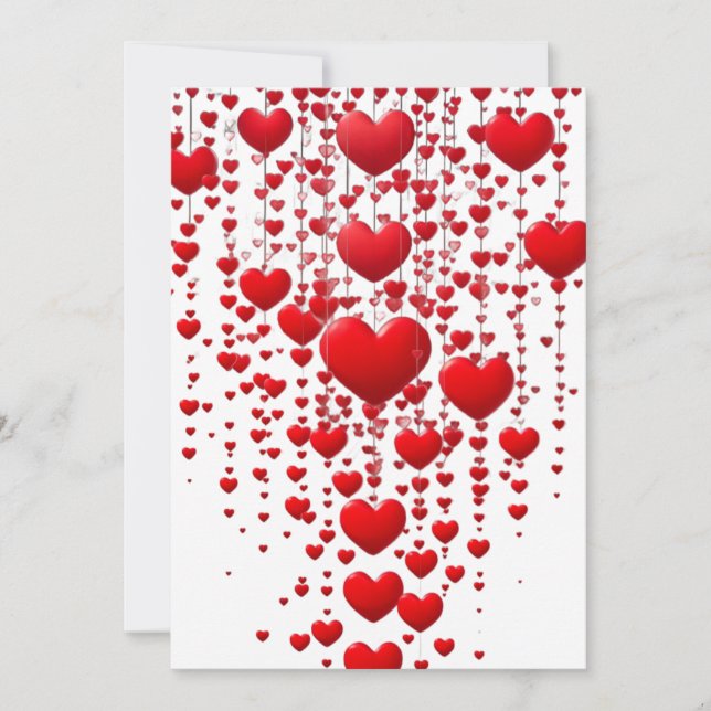 Falling Hearts: Romantic Cinematic Design Invitation (Front)