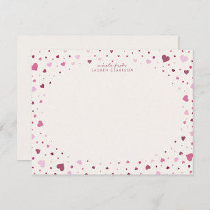 Falling Hearts Stationery Note Card