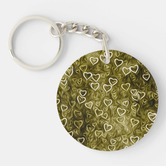 Falling Hearts - Yellow Keychain (Front)