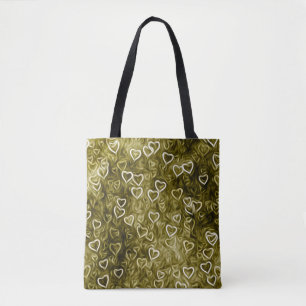 Falling Hearts - Yellow Tote Bag