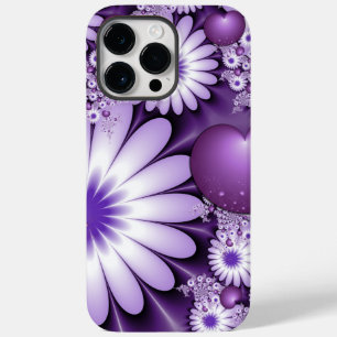 Falling in Love Abstract Flowers & Hearts Fractal Case-Mate iPhone 14 Pro Max Case