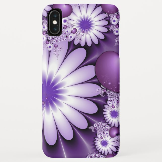Falling in Love Abstract Flowers & Hearts Fractal Case-Mate iPhone Case (Back)