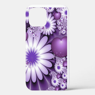 Falling in Love Abstract Flowers & Hearts Fractal iPhone 12 Case