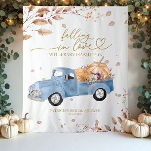 Falling In Love Baby Shower Backdrop Tapestry