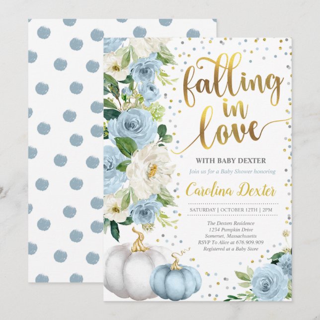 Falling In Love Baby Shower Invitation Fall Shower (Front/Back)
