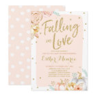 Falling In Love Baby Shower Invitation Pink Gold